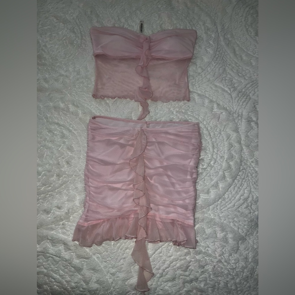 Light Pink 2 Piece Skirt Set